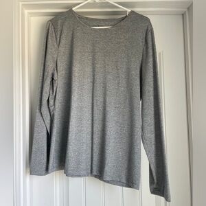 Talbots Long Sleeve Tee in Metallic Grey - L